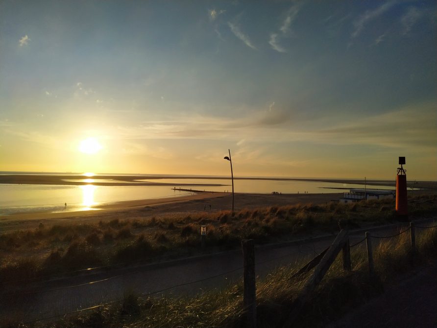 Borkumer Sandbank im Sonnenuntergang
